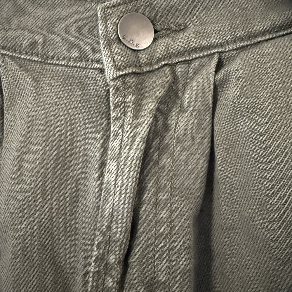 a.na. High Rise Wide Leg Denim Jeans Women's Sz 2 Hawthorne Olive‎ Pleats NWT - Picture 2 of 7